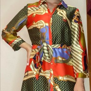 Zara printed midi dress